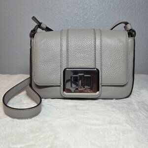 Michael Kors Fulton Flap Crossbody - Light Gray - Excellent Condition